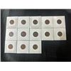 Image 6 : 13 Canadian 1 Cent Coins 1940s-1949 In Holders