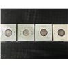 Image 2 : Four Canadian .800 Silver 10 Cent Coins 1919, 1936, 1943, 1944