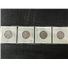 Image 1 : 1940–1943 Canadian .800 Silver 5-Cent Coins (4)
