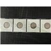 Image 2 : 1940–1943 Canadian .800 Silver 5-Cent Coins (4)