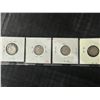 Image 2 : Four Canadian .800 Silver Dimes, 1919–1930, 2.3g Each