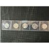 Image 1 : 1964–1968 Canadian Silver Quarters Set (5 Pieces)