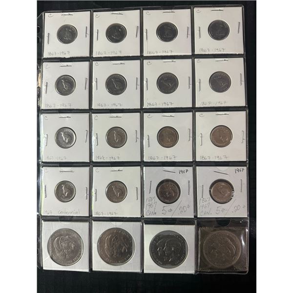 1967 Canadian Centennial Nickels With 1981 Royal Wedding Crowns