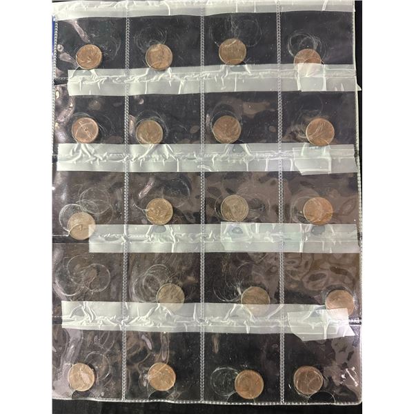 20 Canadian 1967 Centennial Pennies in Plastic Holders