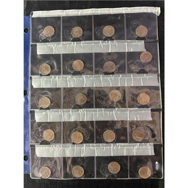 20 1967 Canadian Centennial Pennies in Collector Sleeves