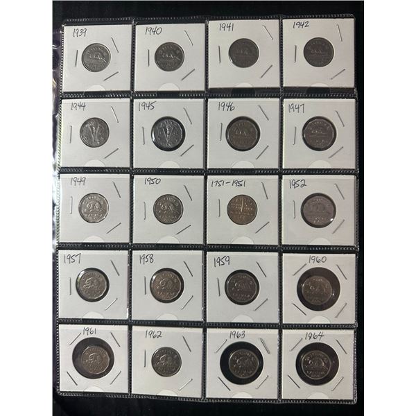Canadian Nickel Collection 1940–1964, 20 Coins