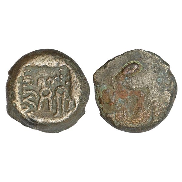 Ancient India : Panchala, post-Mauryan monarchical coinage - alloyed copper, 12.63g