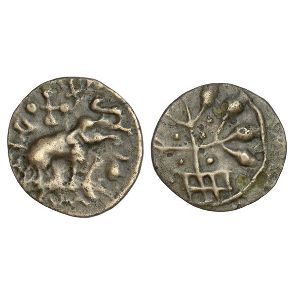 Ancient India : Satavahanas - alloyed copper coin of Gotamiputa Siri Satakani, 1.60g
