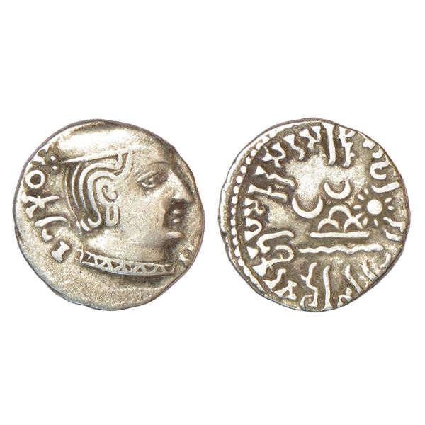 Ancient India : Western Kshatrapas, Karddamaka dynasty, silver drachm, 1.98g