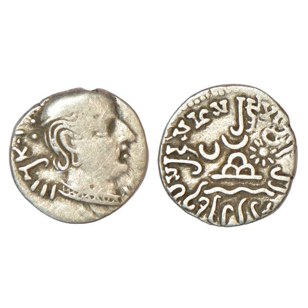 Ancient India : Western Kshatrapas, Karddamaka dynasty, silver drachm, 1.91g.