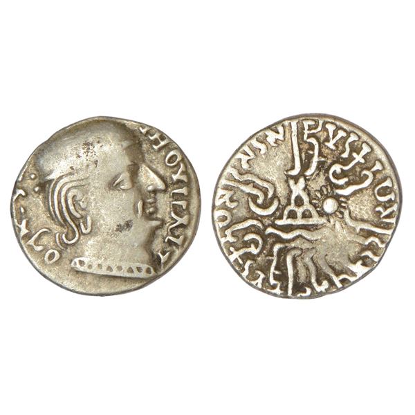Ancient India : Western Kshatrapas, Karddamaka dynasty, silver drachm, 2.11g.
