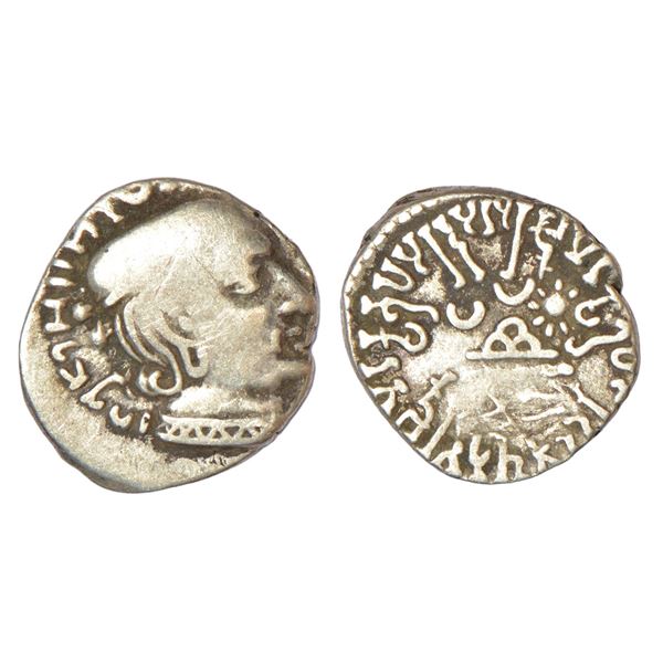 Ancient India : Western Kshatrapas, Karddamaka dynasty, silver drachm, 2.12g.