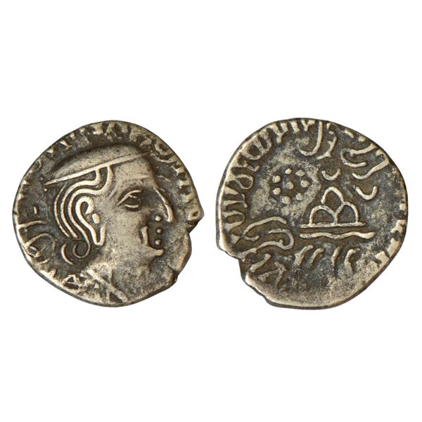 Ancient India : Western Kshatrapas, Karddamaka dynasty - silver drachm, 2.18g.