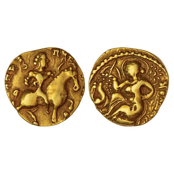 Ancient India : Gupta Empire - gold dinar of Kumara Gupta I, 'Horseman' type, 8.06g