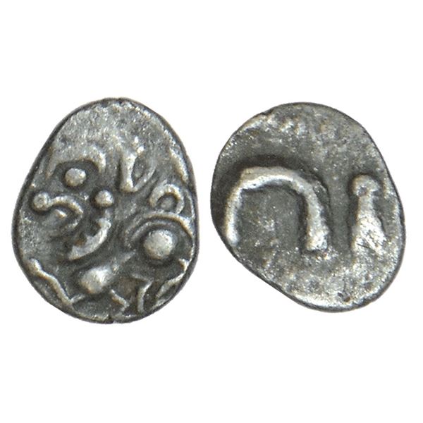 Medieval India : Kadambas of Goa - anonymous silver tara, (c.1000-1100 AD), 0.17g
