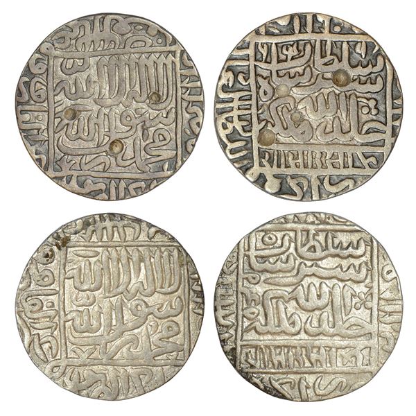 Sultans of Delhi : Suris, two silver rupee of Sher Shah (1538-1545 AD), Agra mint