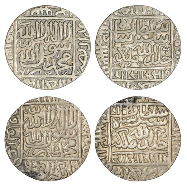 Sultans of Delhi : Suris, two silver rupee of Sher Shah (1538-1545 AD), Gwalior mint