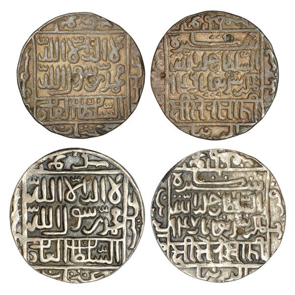 Sultans of Delhi : Suris, two silver rupee of Sher Shah (1538-1545 AD), Sharifabad mint