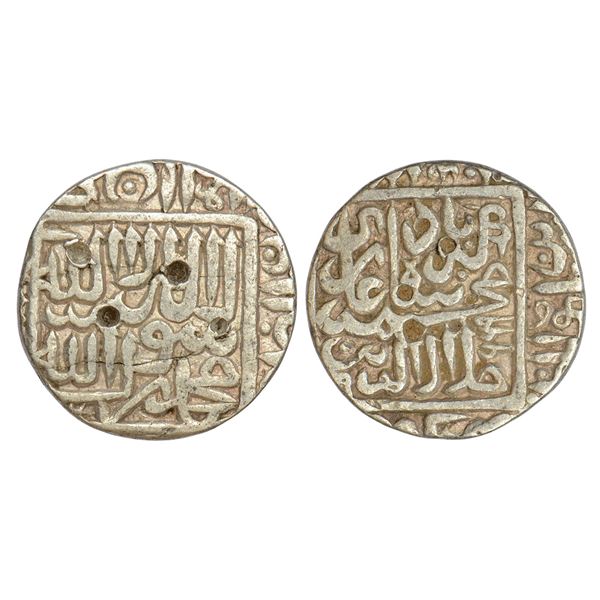 Mughals : Akbar (1556-1605 AD), silver rupee, Karrah mint, 11.23g