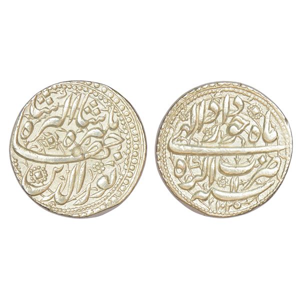 Mughals : Jahangir (1605-1627 AD), silver rupee, Agra mint, 'Nur ud-din' type