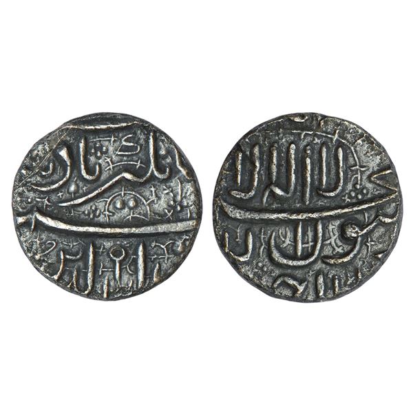 Mughals : Jahangir (1605-1627) - silver ½ rupee (Sultani), struck to 20% heavy