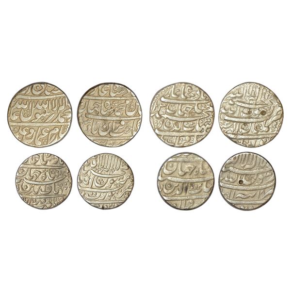 Mughals : Shah Jahan (1628-1658 AD), silver rupee (4), Burhanpur mint