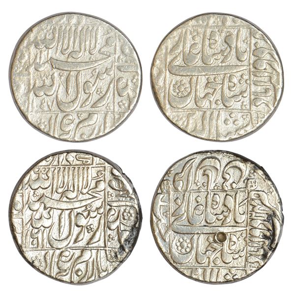 Mughals : Shah Jahan (1628-1658 AD), silver rupee (2), Daultabad mint