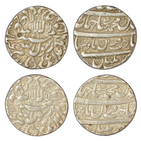 Mughals : Shah Jahan (1628-1658 AD), silver rupee (2), Multan mint