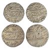 Image 1 : Mughals : Aurangzeb (1658-1707 AD), silver rupee (2), 'Badar-e-munir' couplet