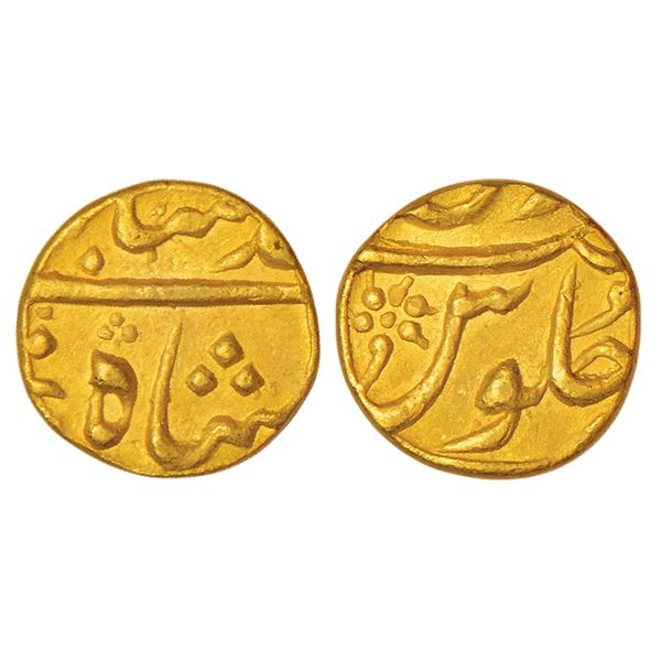 Mughals : Ahmad Shah Bahadur (1748-1754 AD), gold 1/8 mohur, Surat mint