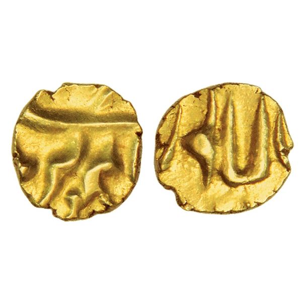 Mughals : Alamgir II (1754-1759 AD), gold fanam, Balapur mint, 0.37g.