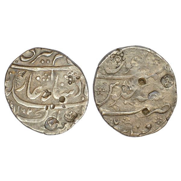 Mughals : Alamgir II (1754-1759 AD), silver rupee, Qandhar (Deccan) mint