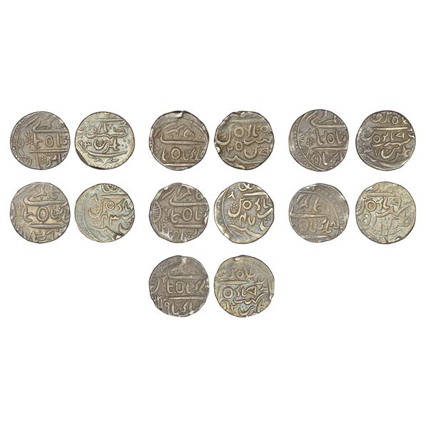 Princely States : Bikanir, Surat Singh (1788-1828 AD), Mughal style, silver rupee (7)