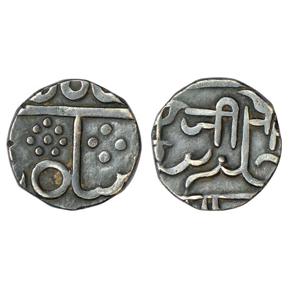 Princely States : Gwalior, Jayaji Rao (1843-1886 AD), silver ½ rupee, Gwalior Fort mint