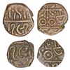 Image 1 : Princely States : Gwalior, Jayaji Rao (1843-1886 AD), copper coins (2), Dahod mint