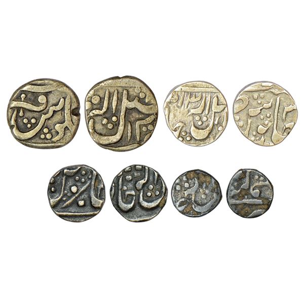 Princely States : Gwalior, Madho Rao (1886-1925 AD), silver coins (4)