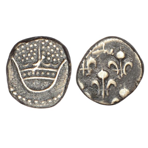 Indo-French, Pondicherry mint, silver fanon, KM 44, 1.49g.