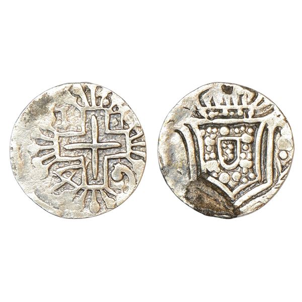 Portuguese-India, 'D. John V (1706-1750 AD), Diu, silver pardao, AD 1749, KM 112, 5.89g.