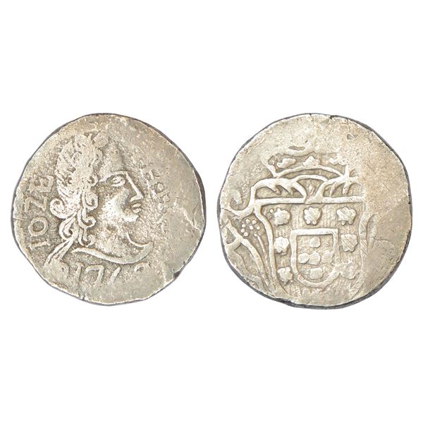 Portuguese-India, D. Jose I (1750-1777 AD), Goa, silver rupia, AD 17(62), KM 132, 11.83g.