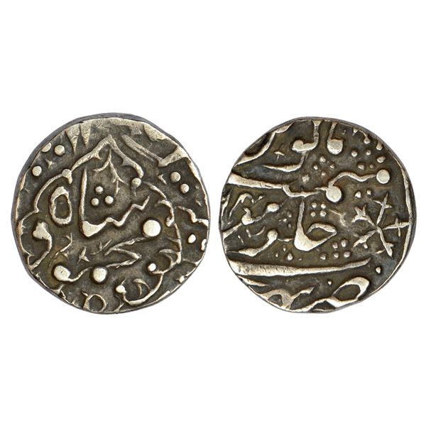 Bombay Presidency, Bhakkar mint, silver rupee, transitional coinage in Sindh province, 9.87g.