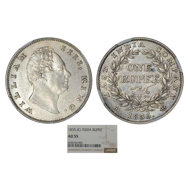 British India : William IV, silver rupee, 1835, Calcutta mint