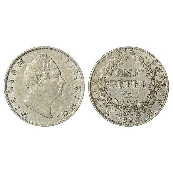 British India : William IV, silver rupee, 1835, Calcutta Mint