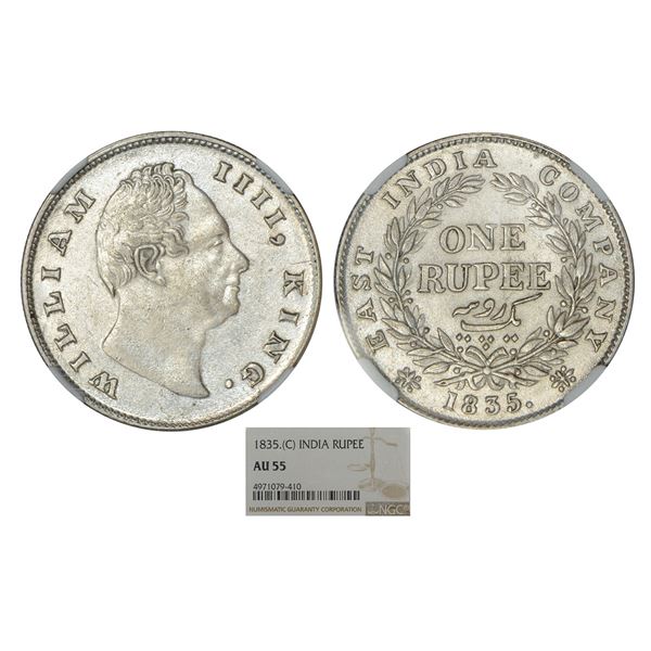 British India : William IV, silver rupee, 1835, Calcutta mint