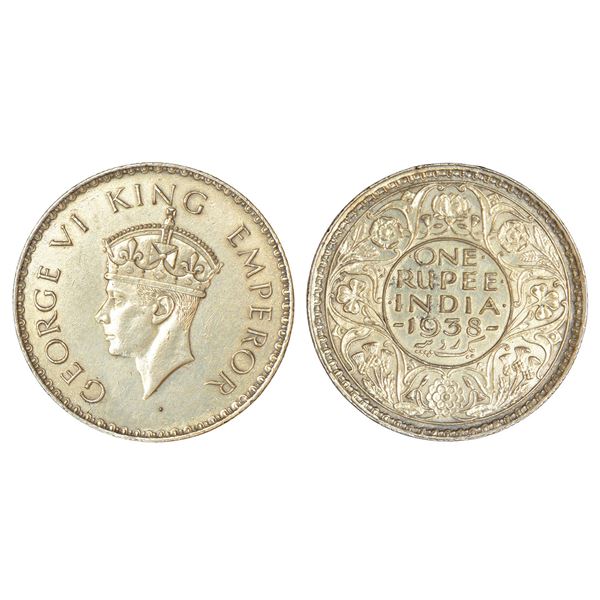 British India : George VI, silver rupee, 1938, Bombay mint, 11.63g.