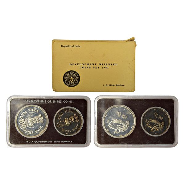 Republic of India : 1981, World Food Day, UNC set of 2 coins