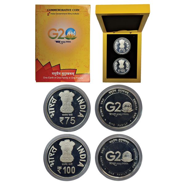 Republic of India : 2023, G20 India Vasudev Kutumbkam, Commemorative set of 2 coins