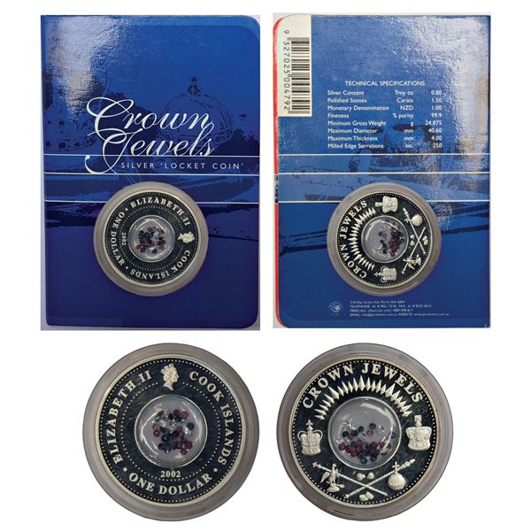 Foreign Coins : Cook Islands, Elizabeth II, silver dollar, Crown Jewel series, Perth mint