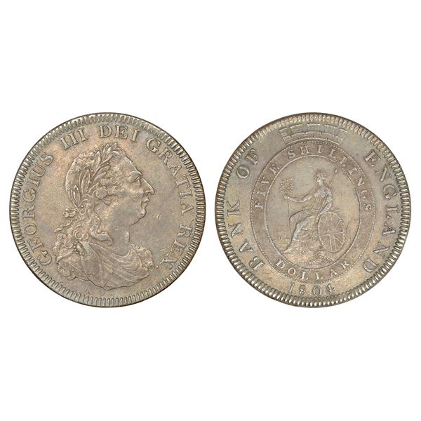 Foreign Coins : Great Britain, George III, silver dollar (5 shillings), 1804, KM Tn1, 26.93g