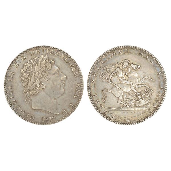 Foreign Coins : Great Britain, George III, silver crown, 1819, KM 675, 28.15g.