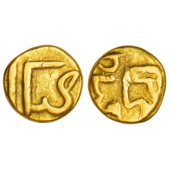 Foreign Coins : Nepal-Malla dynasty, Shiva Simha, gold mashaka, 0.89g